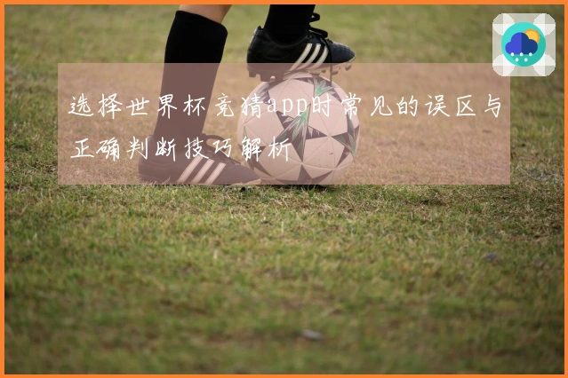 选择世界杯竞猜app时常见的误区与正确判断技巧解析